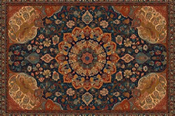 luxurious rug with intricate patterns and designs. Generative AI