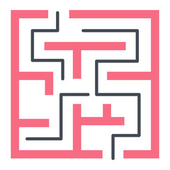 Obraz premium Maze Flat Icon