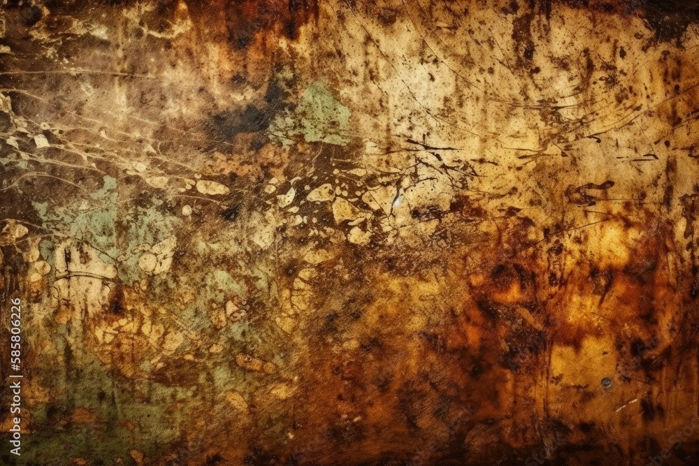 Poster weathered and rusty wall with a grungy texture. generative ai