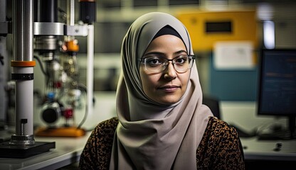 Muslim scientists are at the forefront of developing new technologies and techniques that improve our understanding of the natural world. Generated by AI.