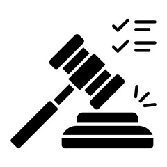 Law Glyph Icon