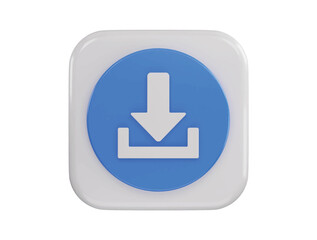 download icon 3d rendering vector illustration © sajjat