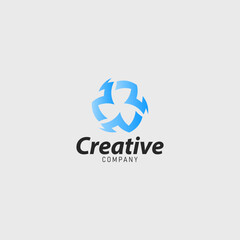Fototapeta premium abstract geometric modern company business logo branding
