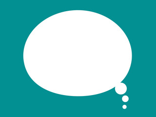 もくもく想像フレーム：楕円：緑