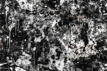 monochromatic abstract painting with splatters of paint. Generative AI
