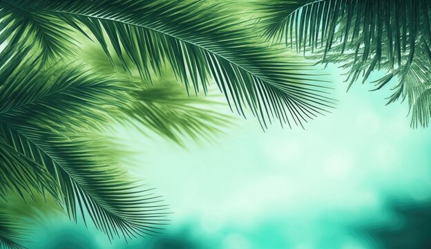 palm tree leaves 4k background wallpaper © Ashokraj