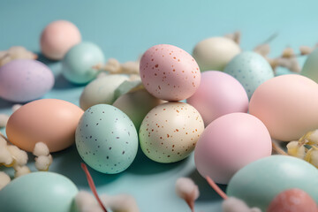 Easter image for greeting cards or similar, made with a generative AI