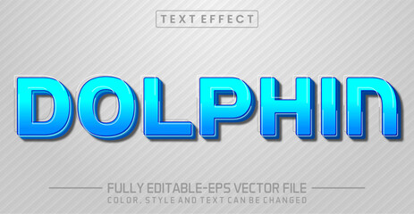Dolphin text editable style effect