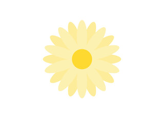 フラットマーガレットアイコン：黄色