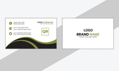 double sided creative business card design. clean name card