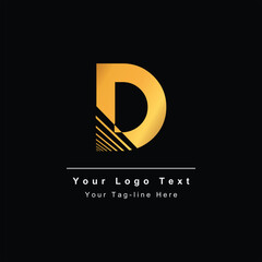 Fototapeta premium letter d logo design icon template