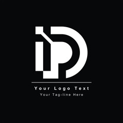 letter DP or PD design logo icon business