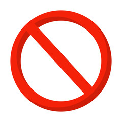 Modern prohibition sign. Strictly prohibited. Vector.