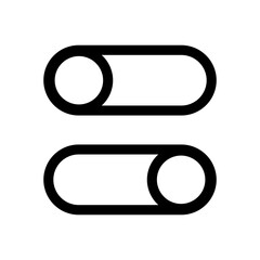 Simple slider switch icon set. Vector.