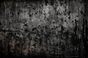 Fototapeta premium textured and worn brick wall in black and white. Generative AI