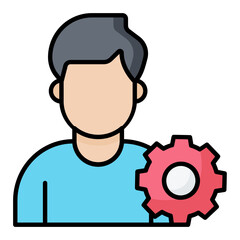 Risk Manager Line Color Icon