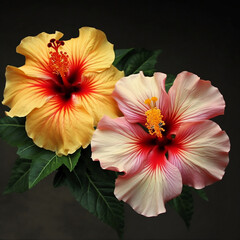 Beautiful hibiscus flowers, Created with generative AI