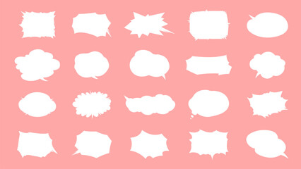 色々な形の吹き出し