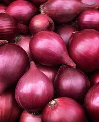 Fresh red onion close up. Harvest concepts. Organic vegetables.	background of red onion close-up	