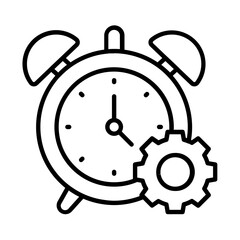 Alarm Clock Outline Icon