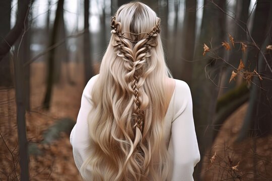Forest Maiden Braided Long Hair | Hair styles, Medieval hairstyles, Long  hair styles