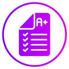 exam gradient icon
