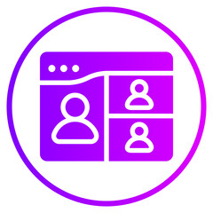 online class gradient icon