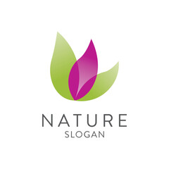 nature leaf logo vector design. Healthy eco food, ecology, spa, business, diet , yoga logo design
