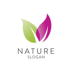 nature leaf logo vector design. Healthy eco food, ecology, spa, business, diet , yoga logo design