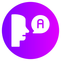 speaking gradient icon