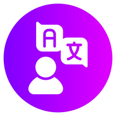 bilingual gradient icon
