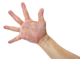 Asians open hand isolated