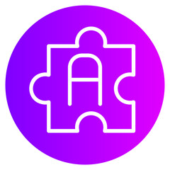 Obraz premium puzzle gradient icon