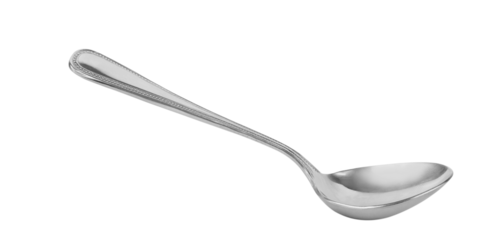 Steel spoon isolated on transparent png
