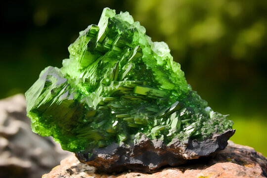 Tremolite - Found in USA, Canada, Italy - Calcium magnesium silicate mineral used as a filler and in ceramics (Generative AI)