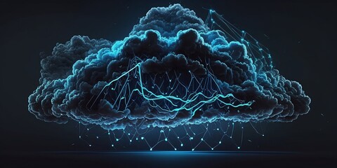 The Data Metaverse: A Neon Cloud of Digital Information and Possibilities, AI Generated