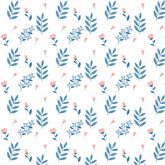 Background with flowers on a white background