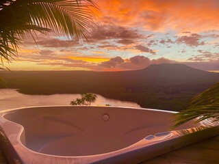 jacuzzi sunset view