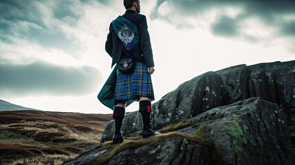 A Scottish Celebration: Illustrating the Vibrant Culture of Scotland - obrazy, fototapety, plakaty