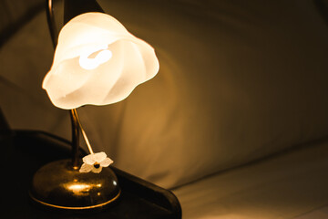 Night lamp on table