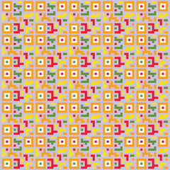 Seamless pattern with multicolored squares. Geometric background.