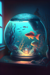 Credible_aquarium_illustration_cinematic_lighting_surreal