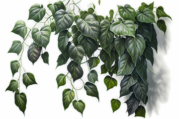  Pflanzen Ranken, Blätter vor weißem Hintergrund,, perfekt zum isolieren/freistellen. vorlage 5