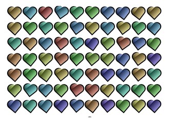 geometric pattern with hearts