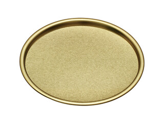 Metal can lid cover (with clipping path) isolated on white background