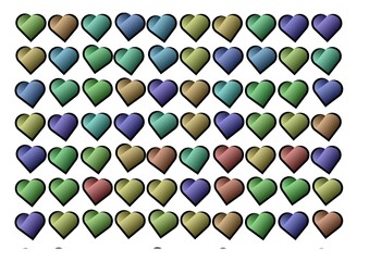 geometric pattern with hearts