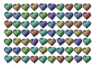 geometric pattern with hearts