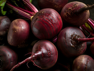 Bunch of fresh purple beets background wallpaper, healthy food backdrop.