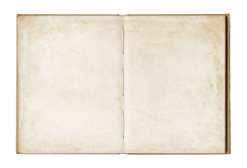 Vintage blank open notebook