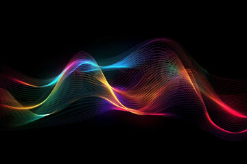 Beautiful Modern Background neon waves AI Generative
